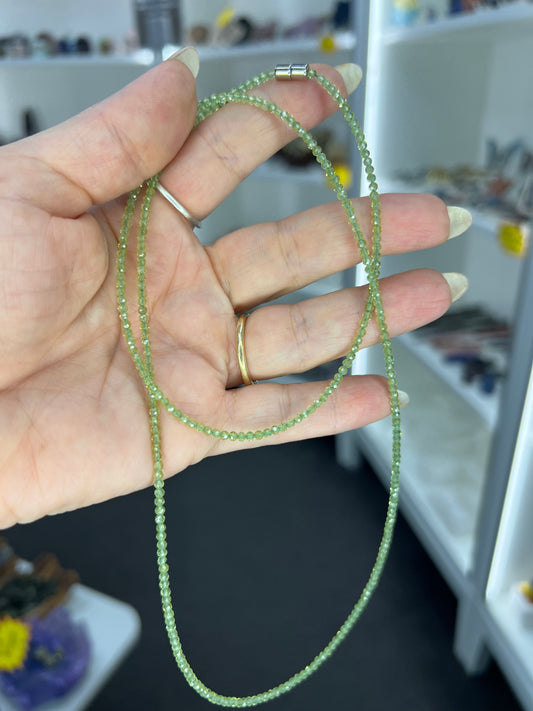 Peridot Faceted Necklace / Bracelet