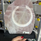 Rose Quartz on Wooden Stand