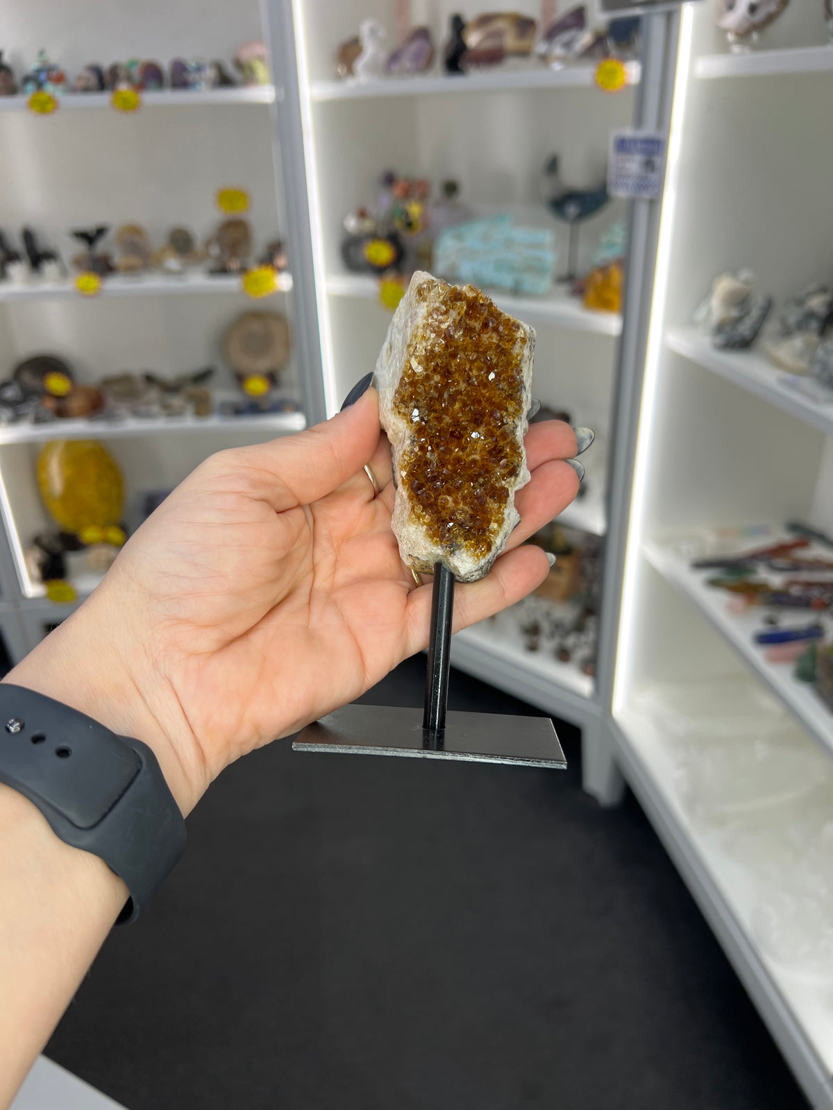 Citrine Cluster Specimen on Stand