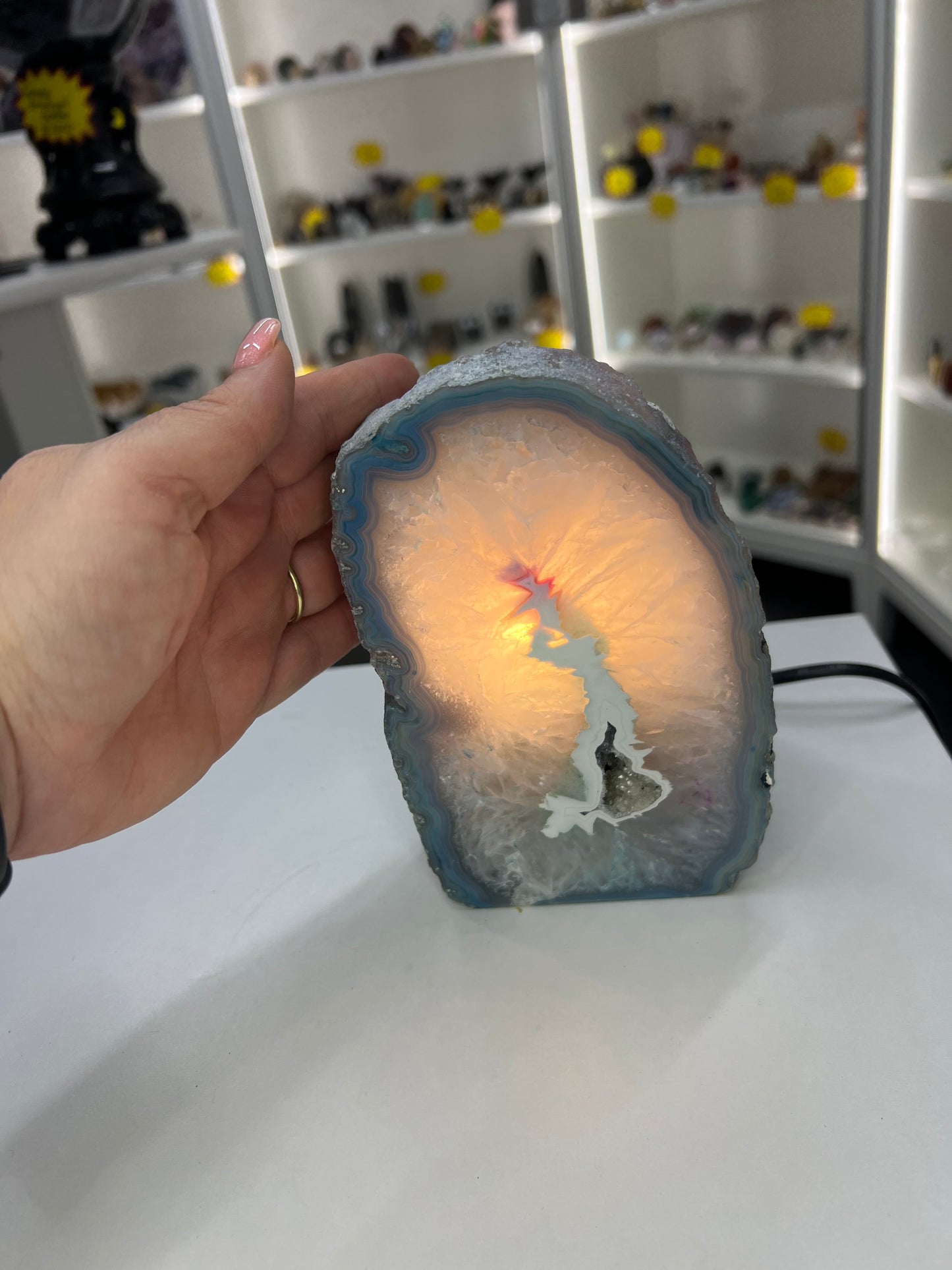 Blue Agate Lamp