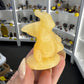 Yellow Calcite Character Carving