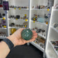 Moss Agate Sphere on Stand