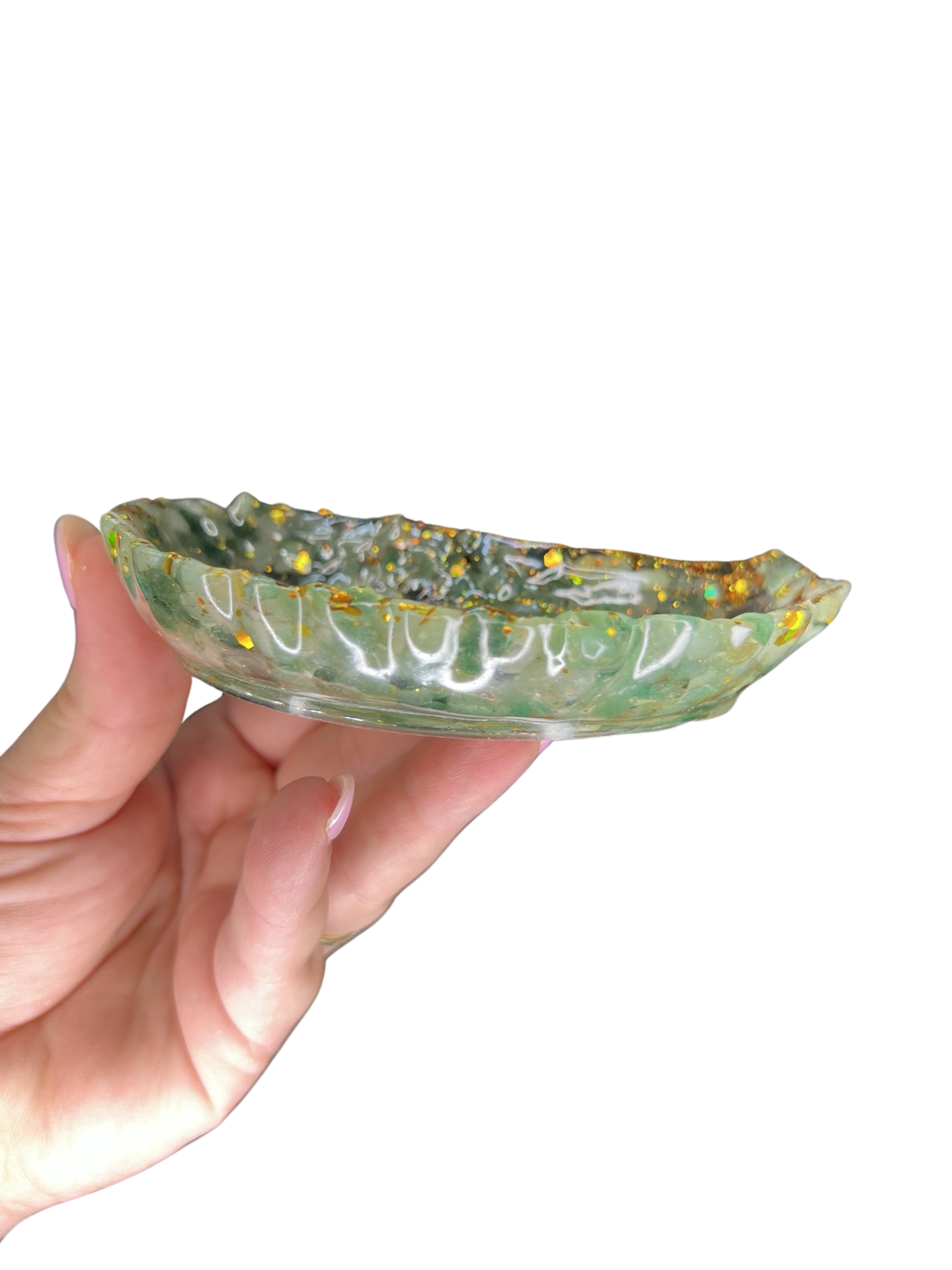 Green Aventurine in Resin Bowl