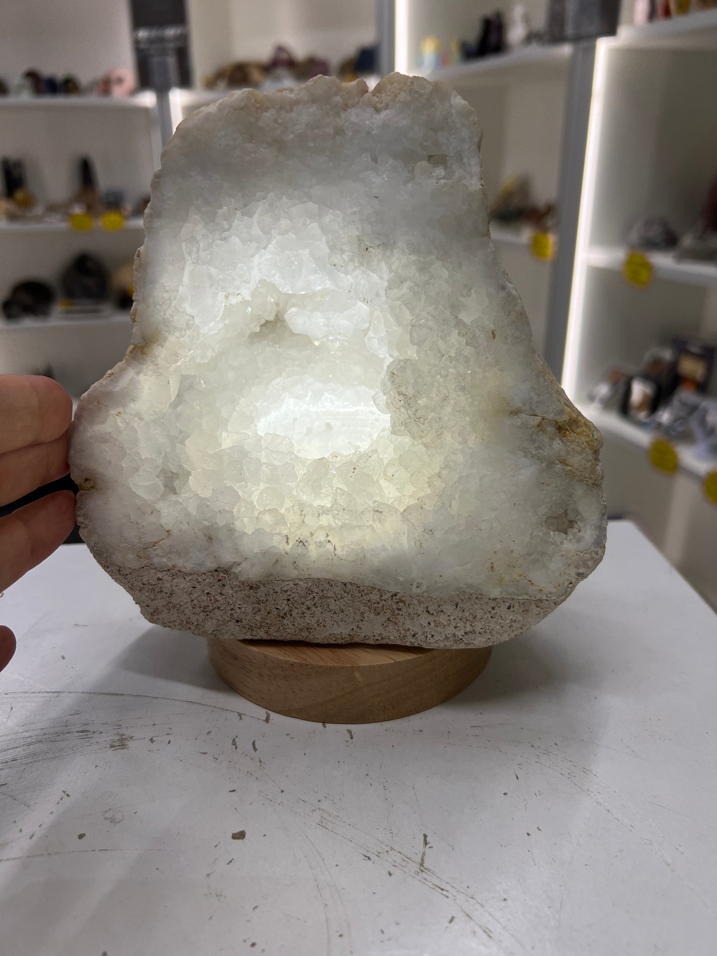 Quartz Geode Lamp