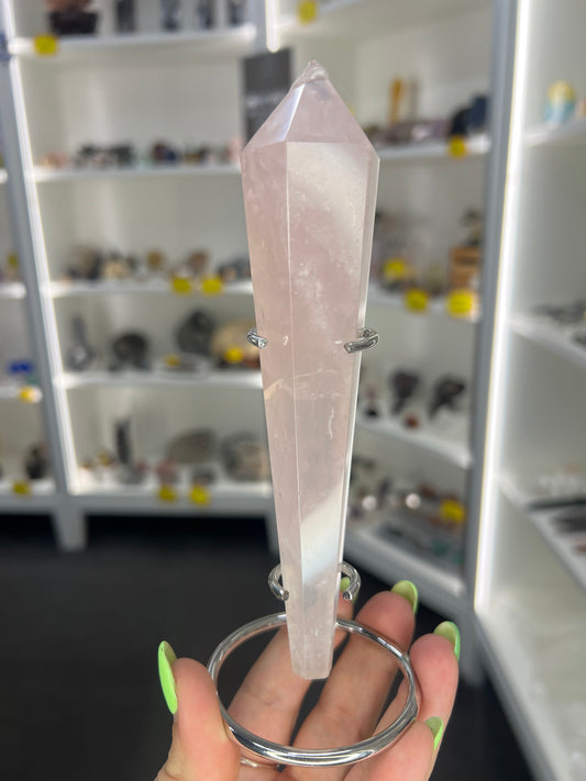 Rose Quartz Wand with Stand