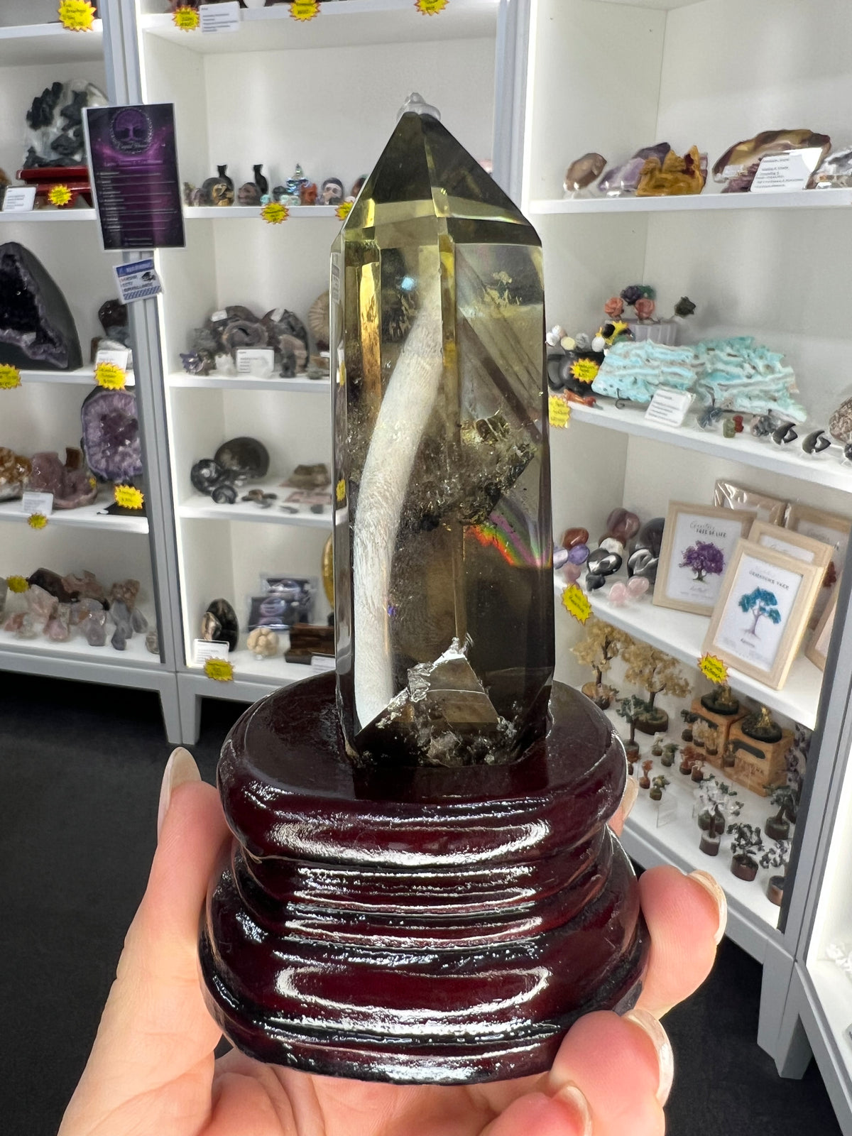 Smoky Citrine Tower on Stand