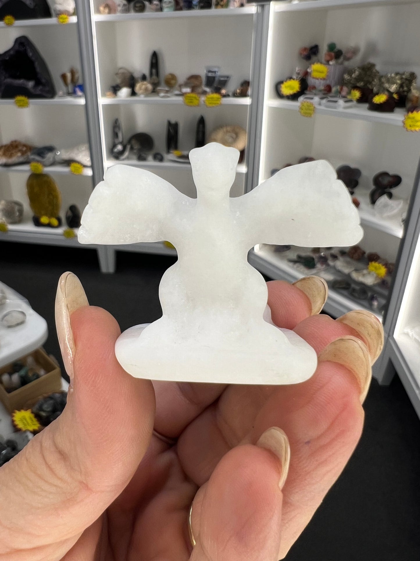 White Quartz Character Carving