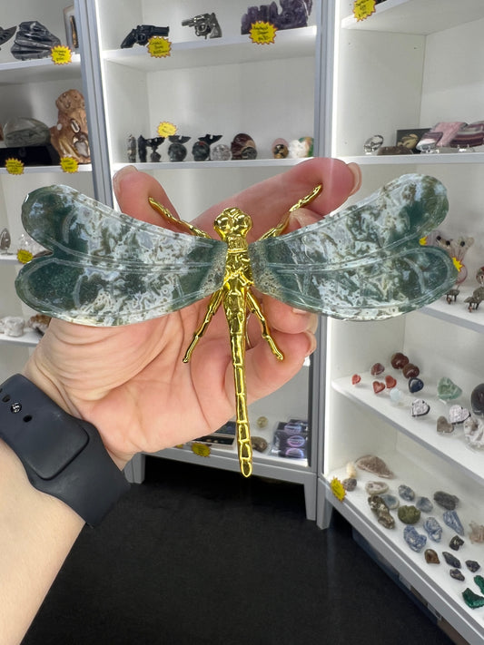 Moss Agate Dragonfly