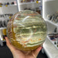 Huge Green Onyx Sphere with Stand