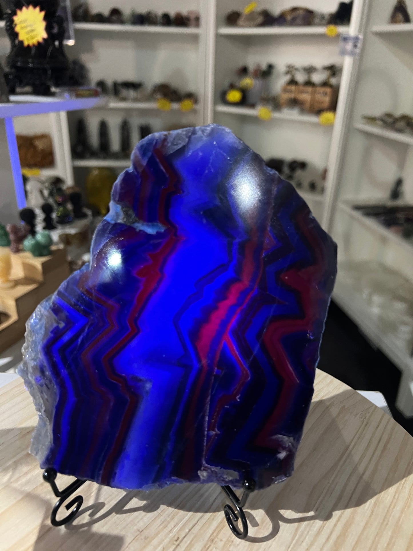 Black Fluorite Slab (UV Reactive)