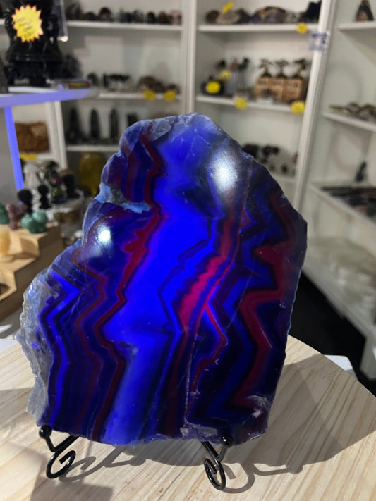 Black Fluorite Slab (UV Reactive)