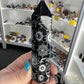 Black Obsidian with Silver Pattern Tower