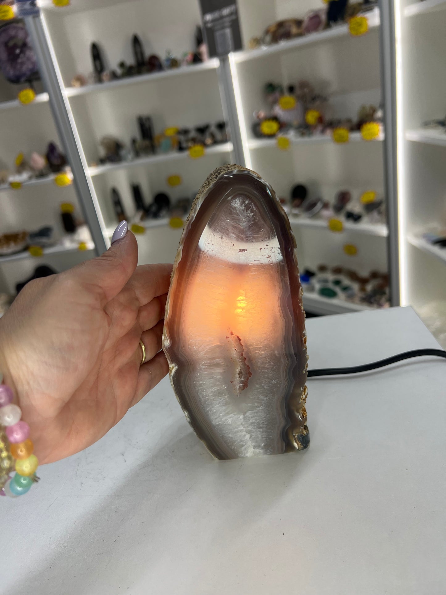 Agate Crystal Lamp