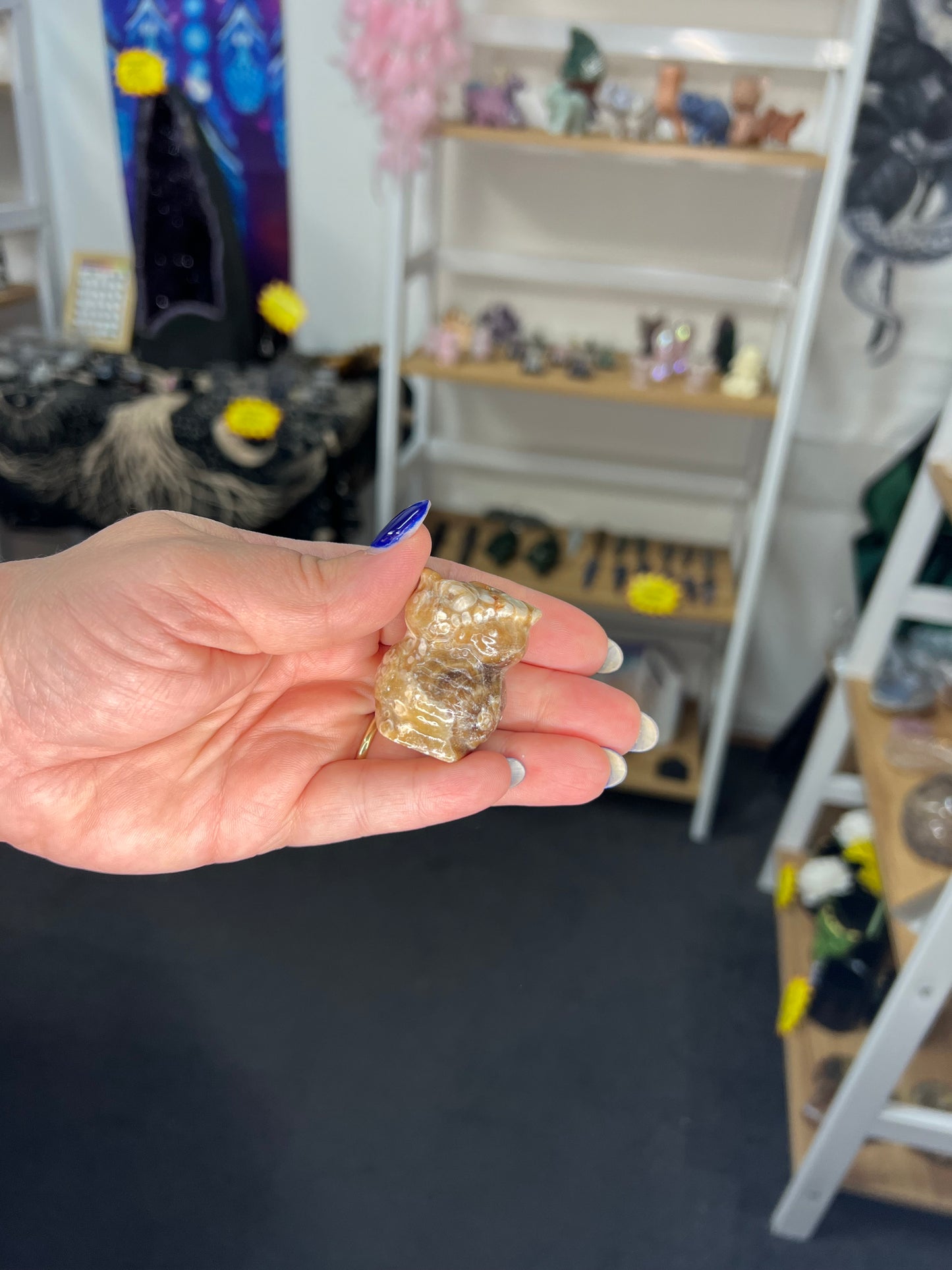 Chocolate Calcite Owl