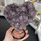 Amethyst Cluster Heart on Stand