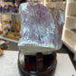Amethyst Cluster on Custom Wooden Stand