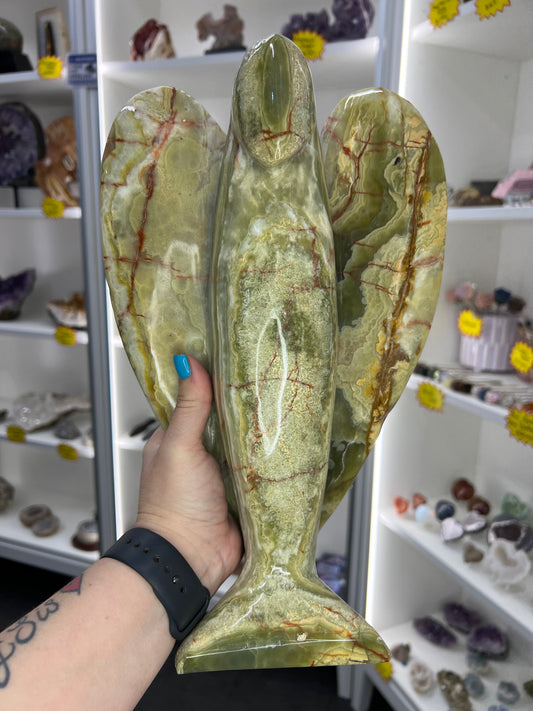 Huge Green Onyx Angel