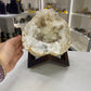 Quartz Geode on Timber Stand