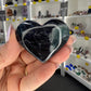 Black Fluorite Heart (UV Reactive)