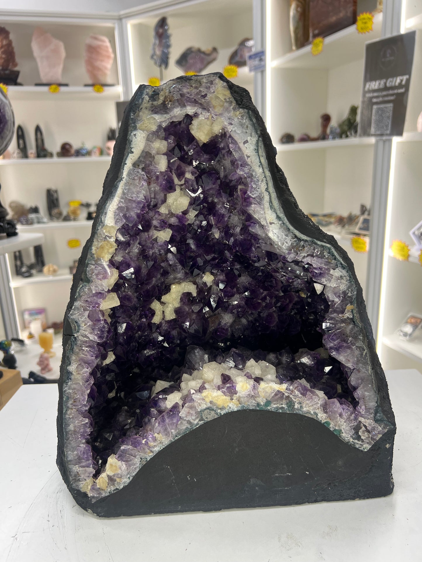 Amethyst Cave / Cathedral with Calcite Inclusions