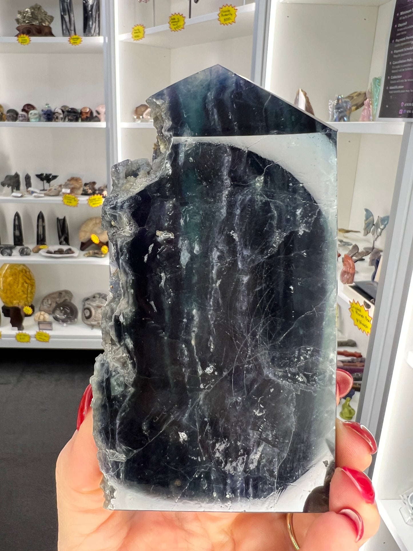 Black Fluorite Slab / Tower