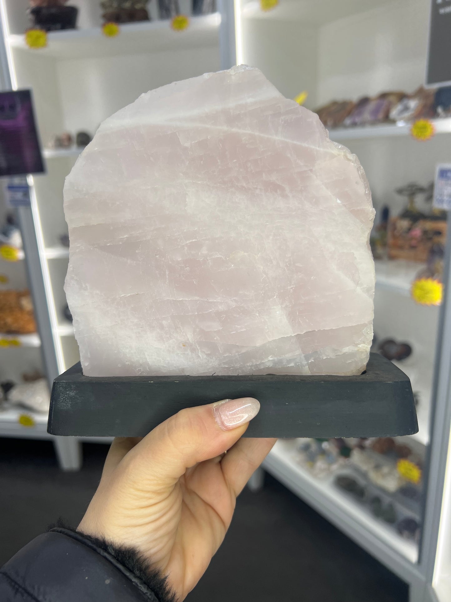 Rose Quartz Slab on Base