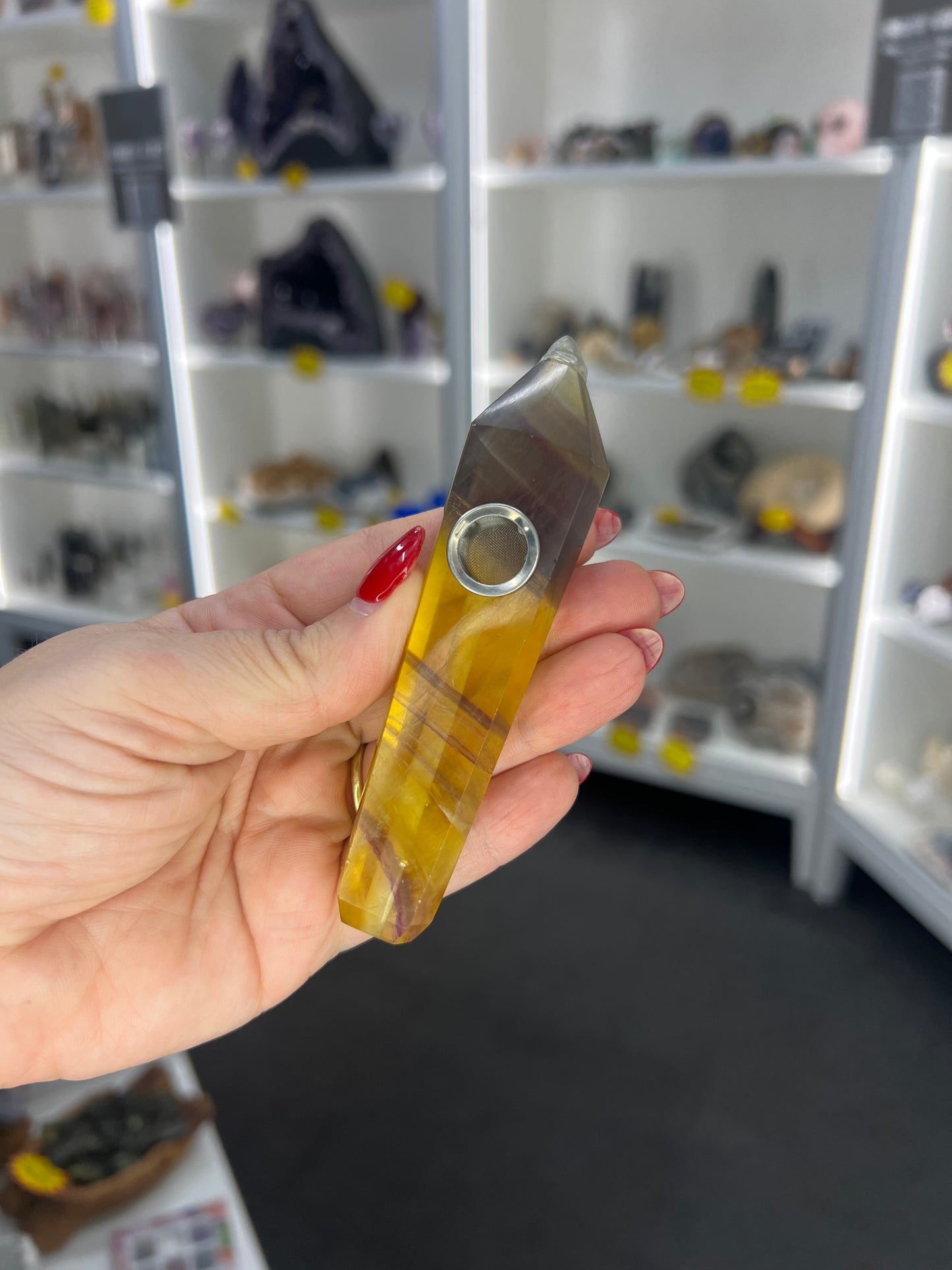 Yellow Fluorite Pipe