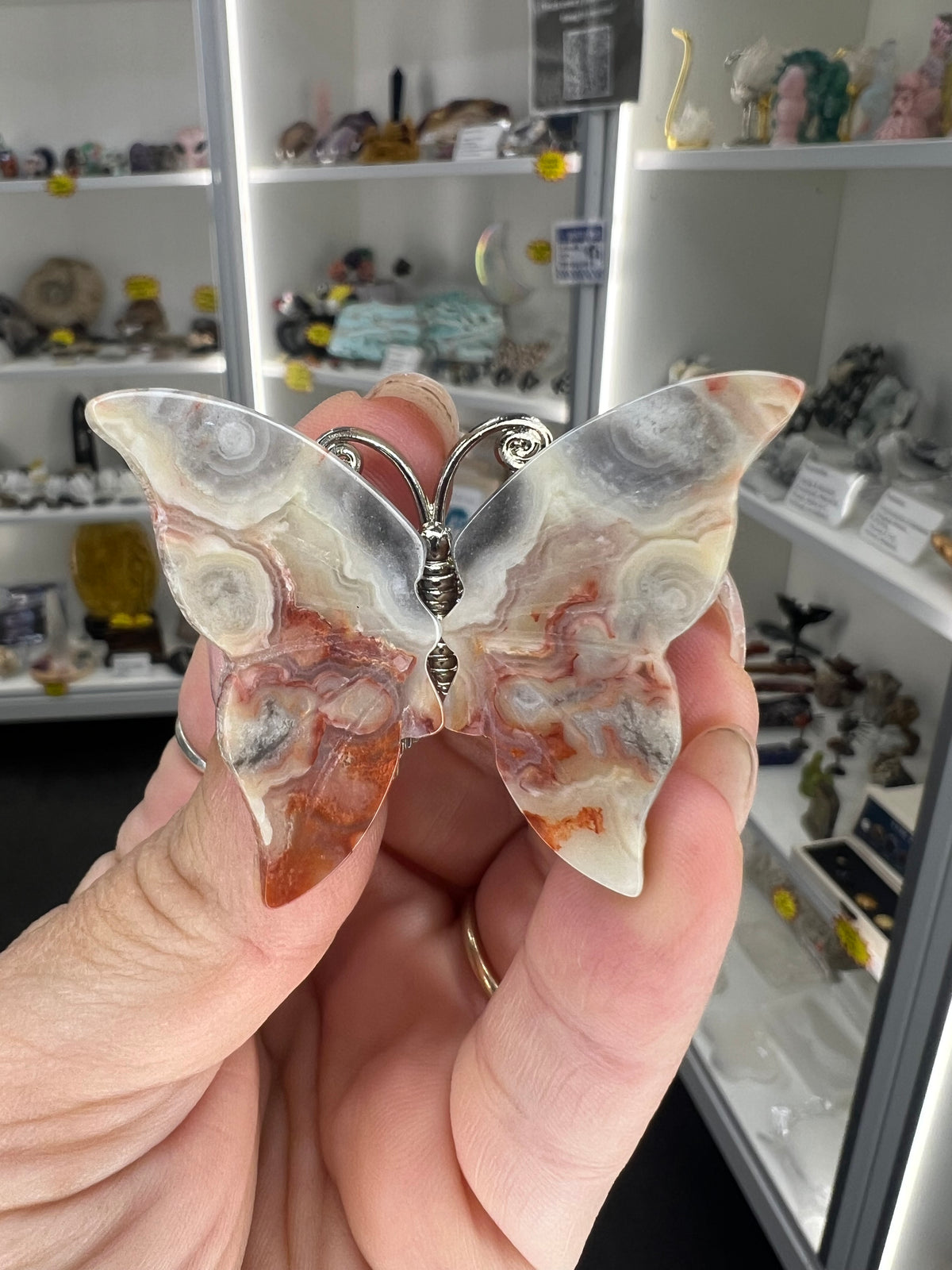Mexican Lace Agate Butterfly