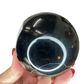 Geode Black Agate Sphere with Stand