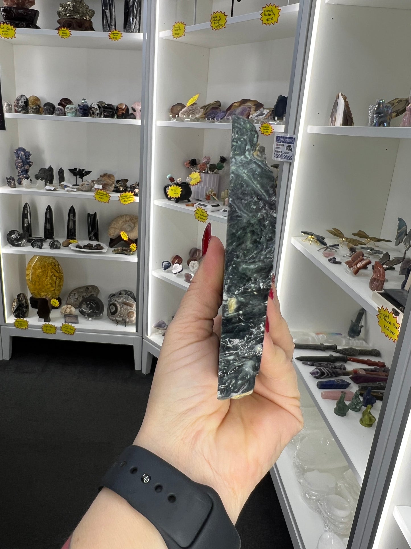 Black Fluorite Slab (UV Reactive)