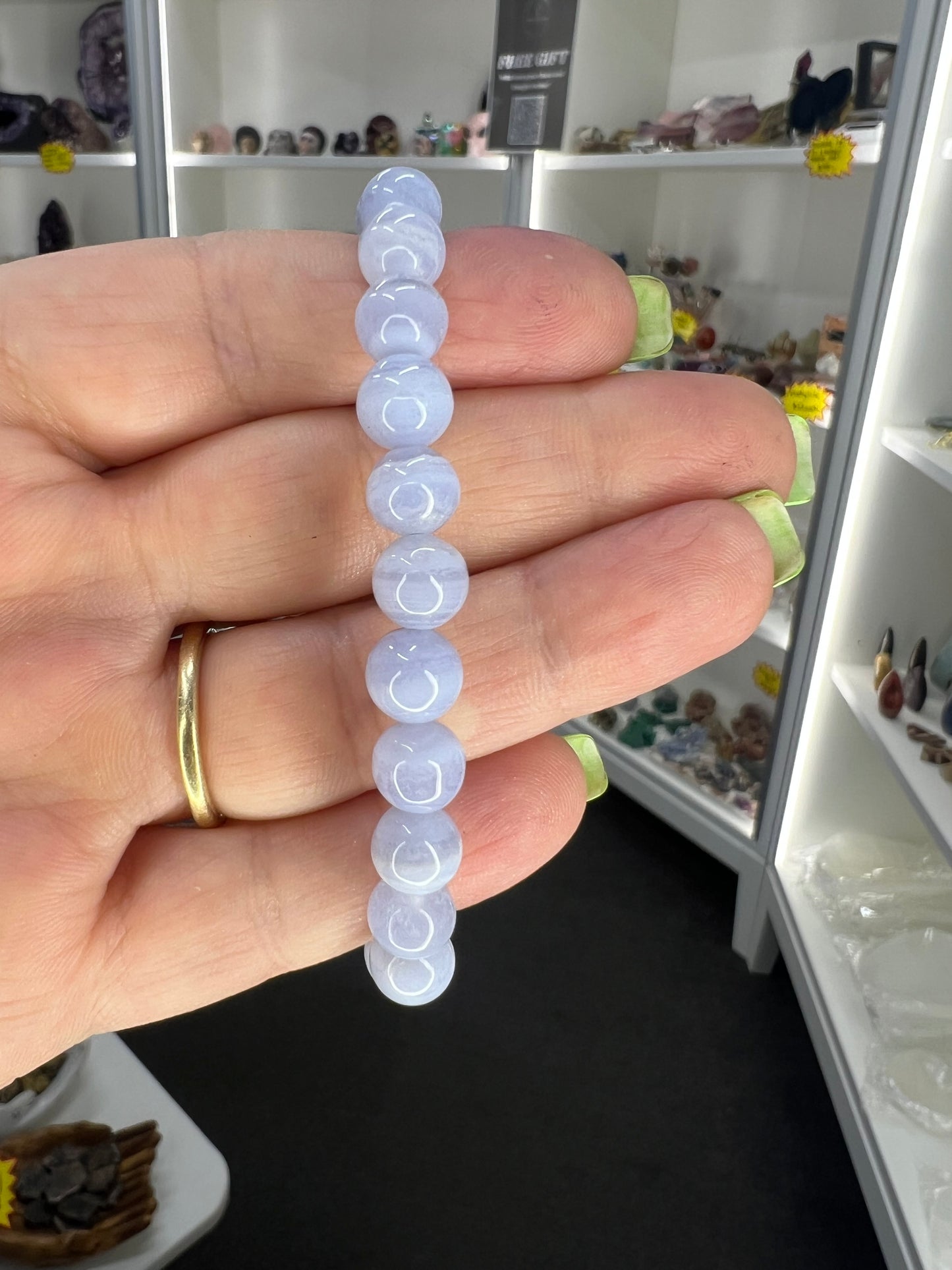 Blue Lace Agate 8mm Bracelet