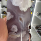 Black Flower Agate Tower