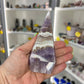Amethyst x Banded Agate Faceted Freeform