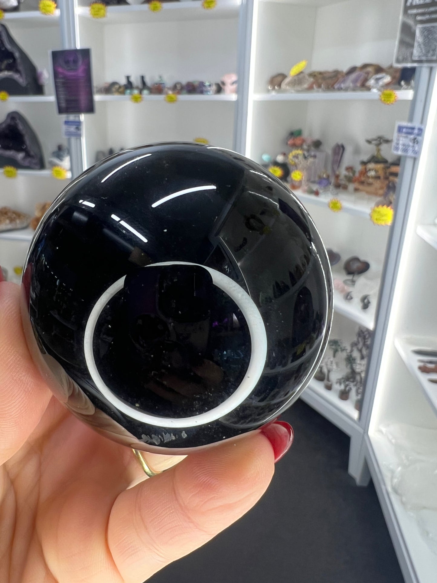 Golden Sheen Obsidian Sphere with Stand