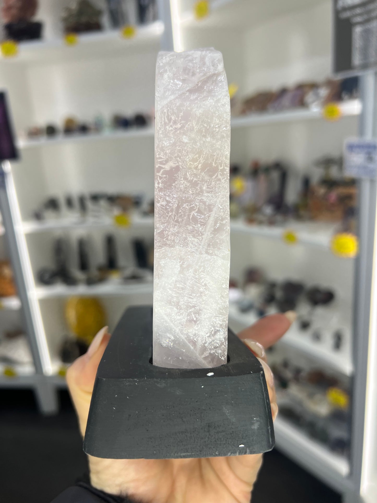 Rose Quartz Slab on Base