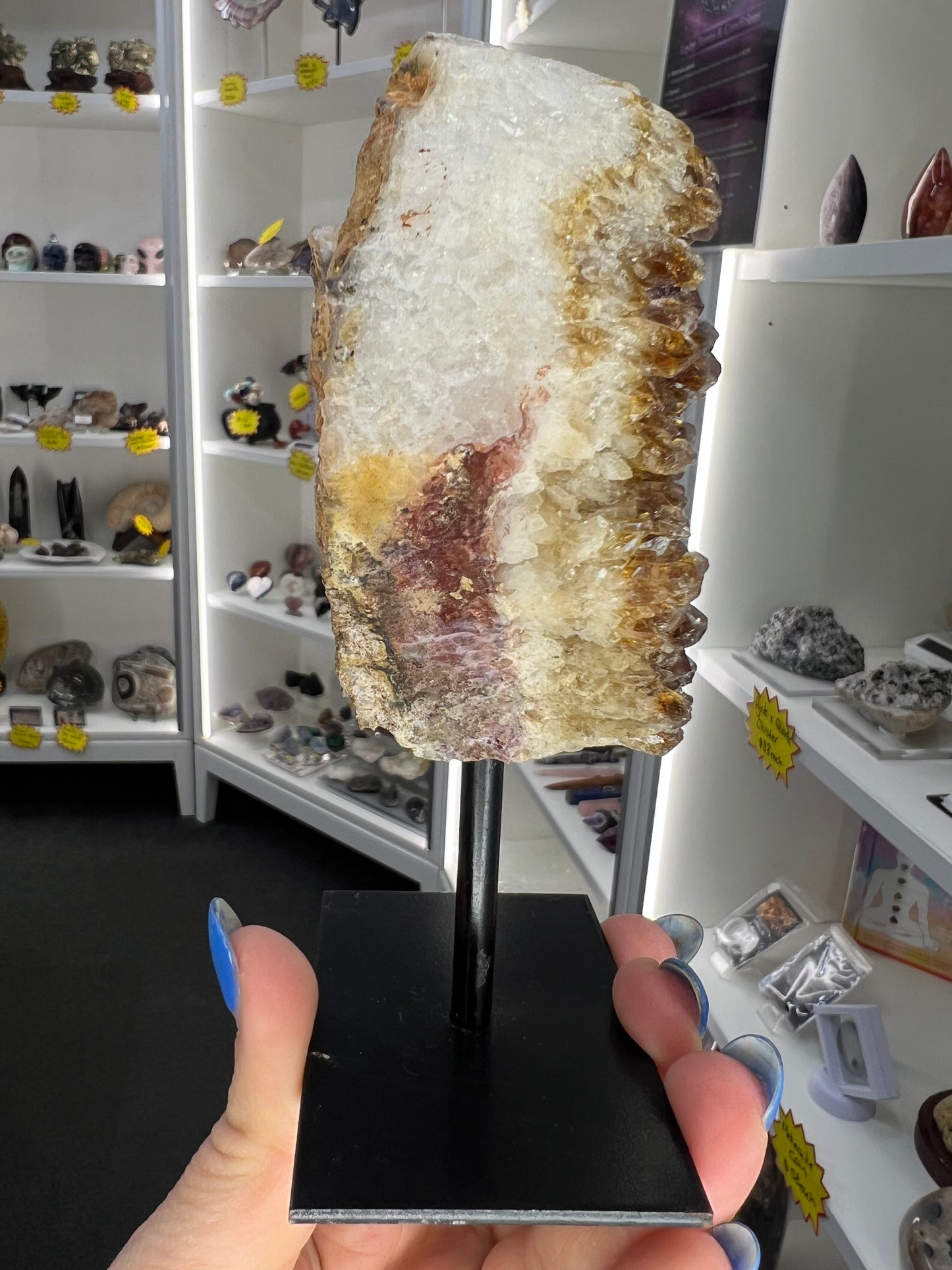Citrine Cluster Specimen on Stand