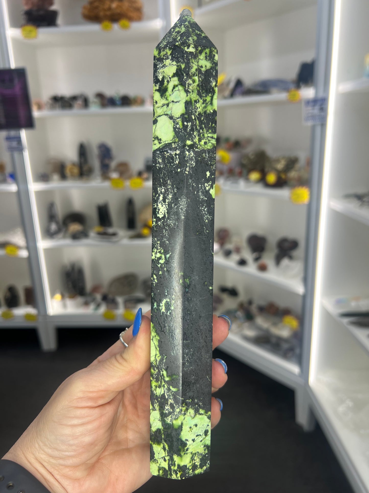 Shungite x Green Opal Tower