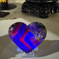 Black Fluorite Heart (UV Reactive)