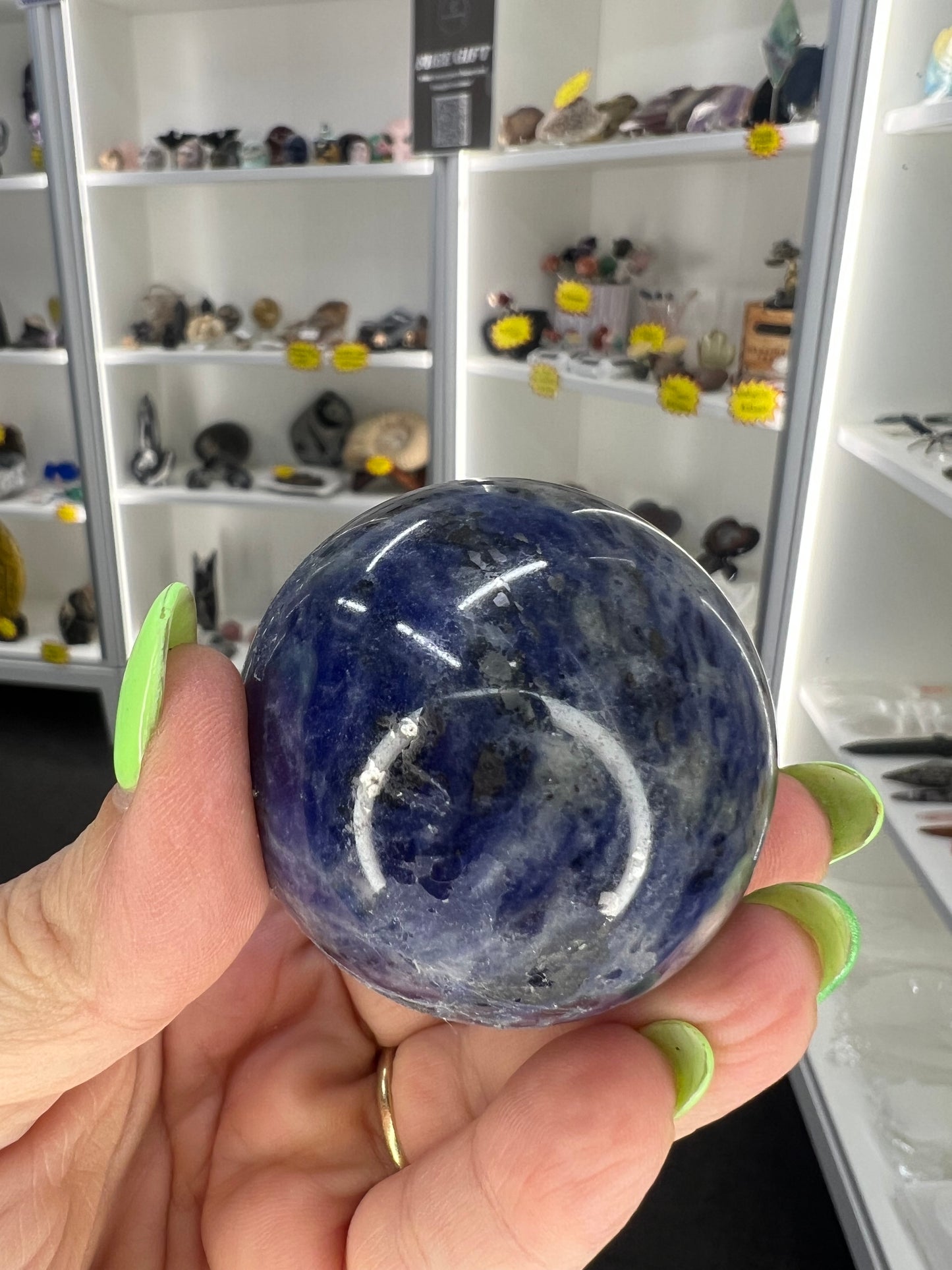 Sodalite Sphere on Stand