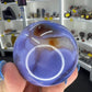 Blue Flower Agate Sphere on Stand