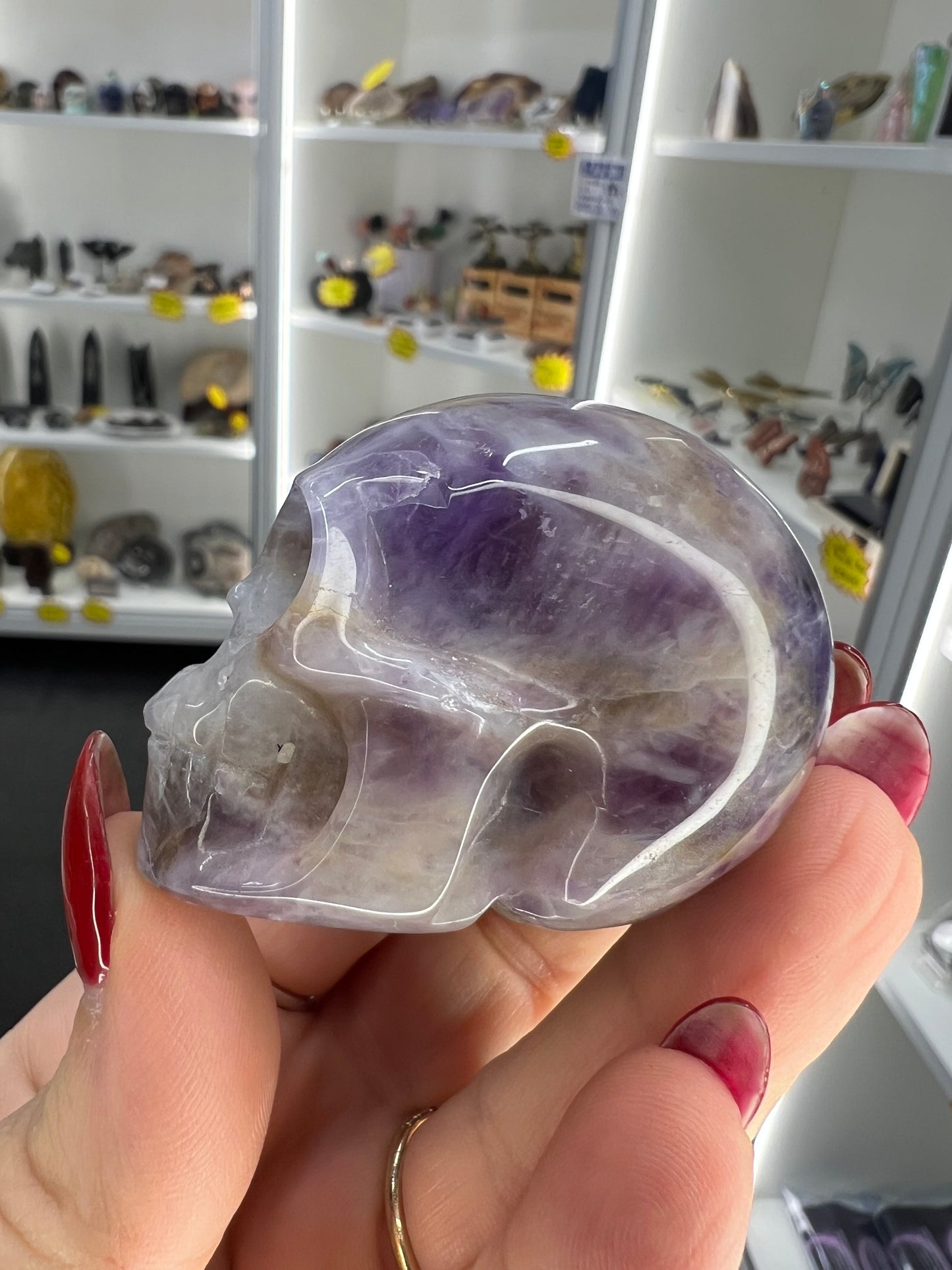 Chevron / Dream Amethyst Skull