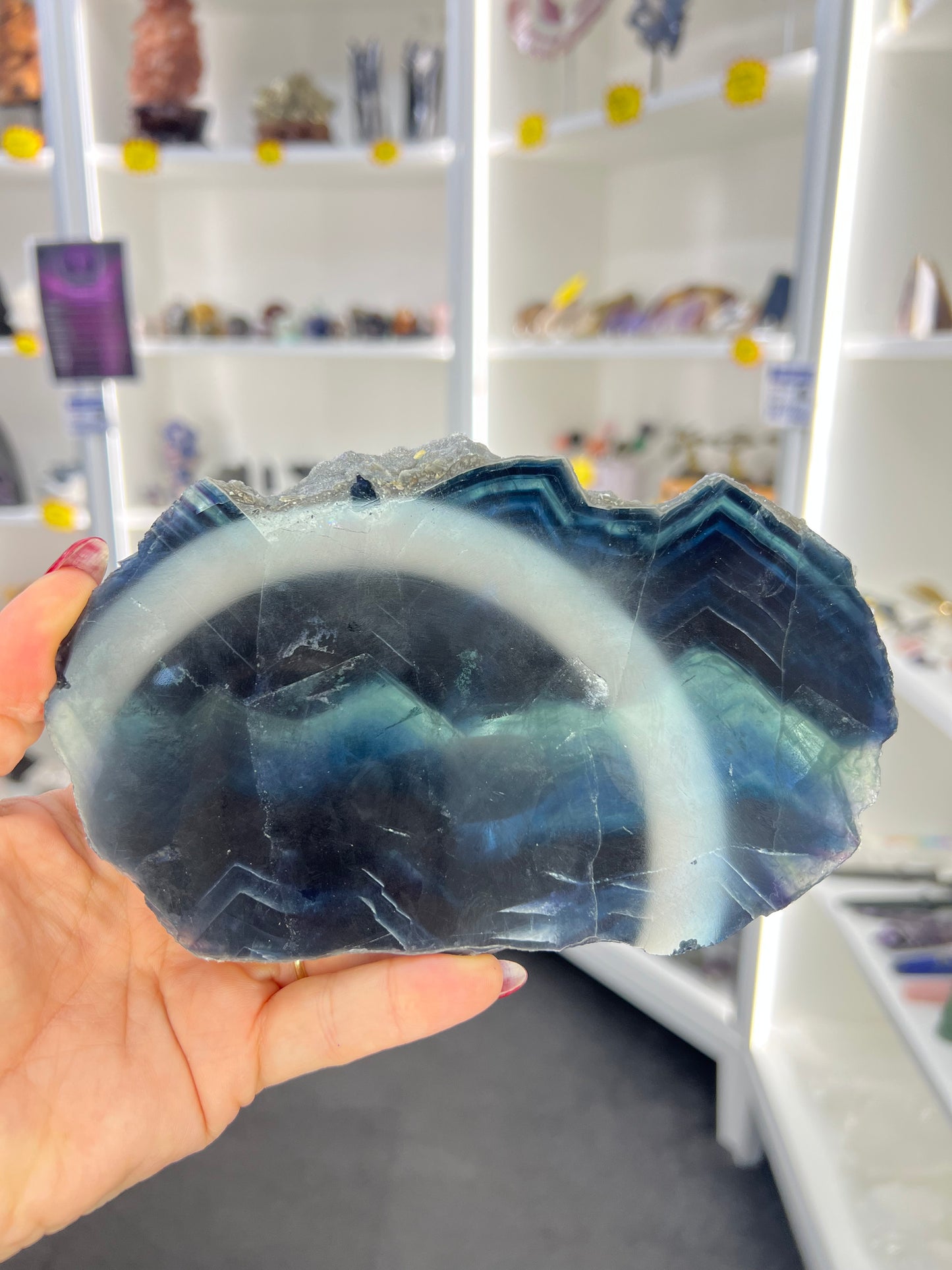 Black Fluorite Slab (UV Reactive)