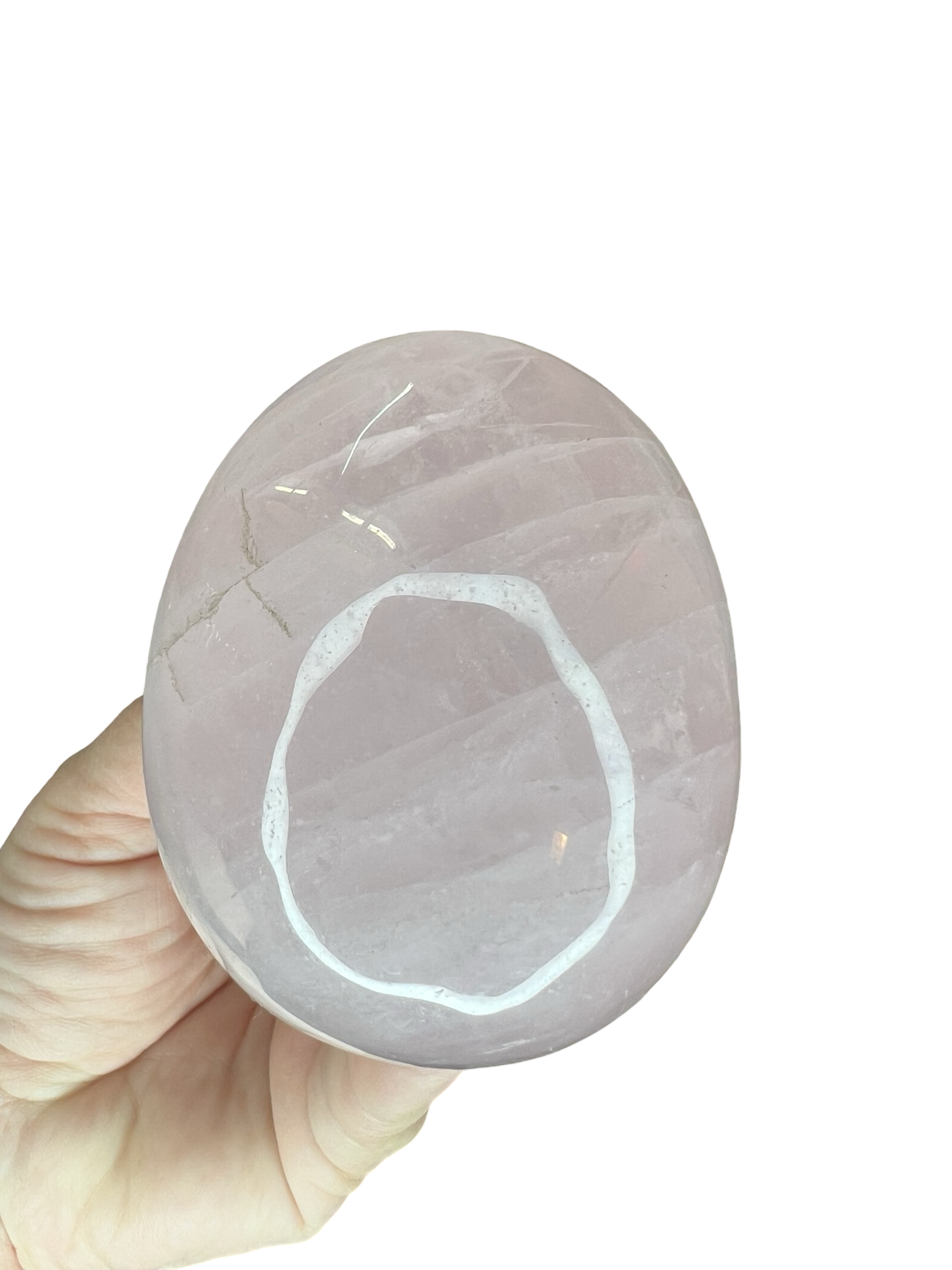Rose Quartz Skull Carving