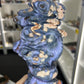 Blue Flower Agate Dragon on Sword