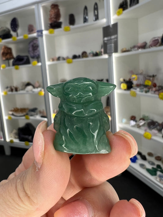 Green Aventurine Yoda