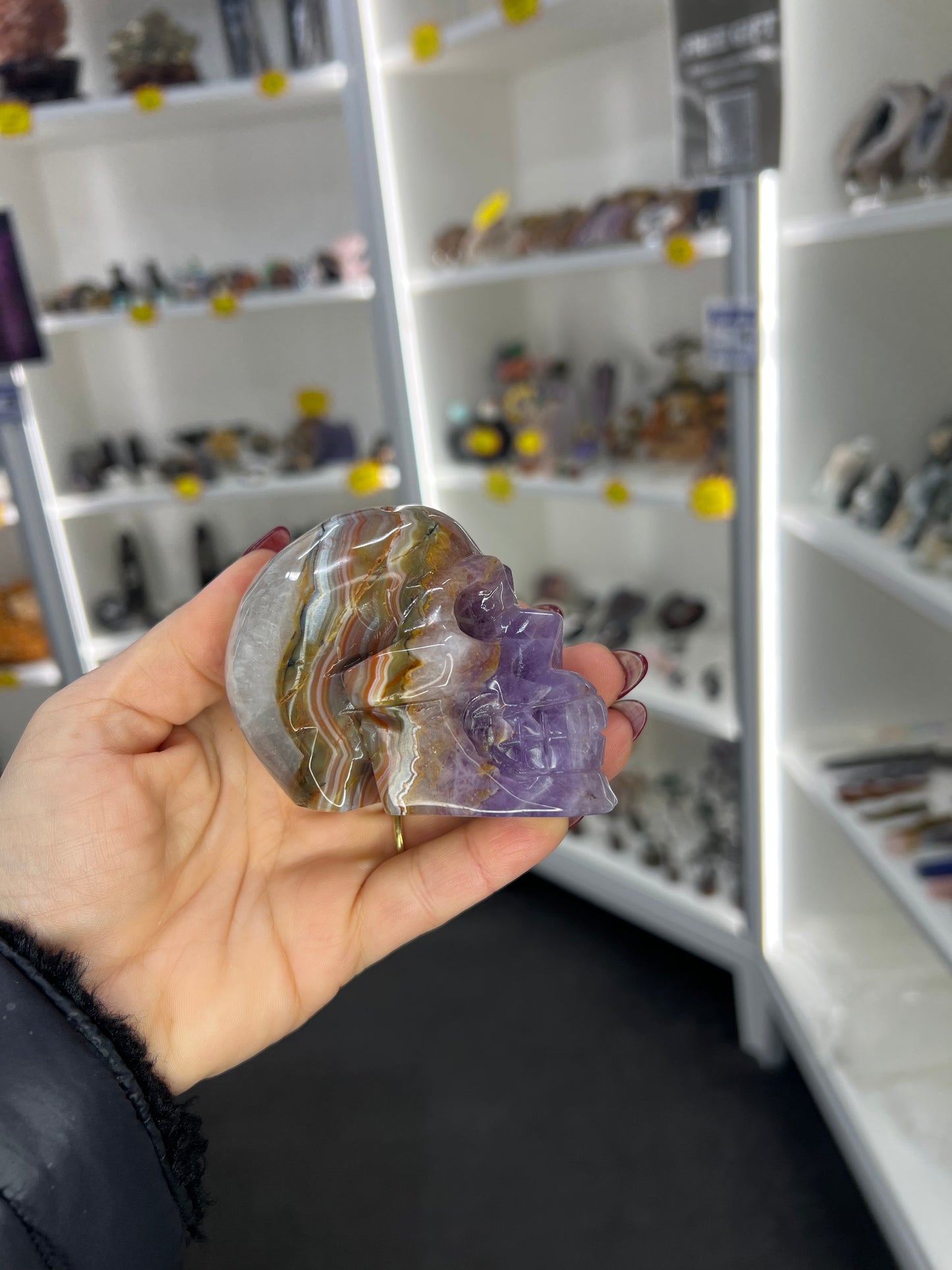 Crazy Lace Amethyst Skull