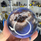Blue Flower Agate Sphere on Stand