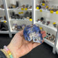 Blue Flower Agate Skull