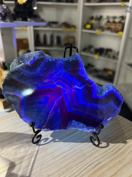 Black Fluorite Slab (UV Reactive)