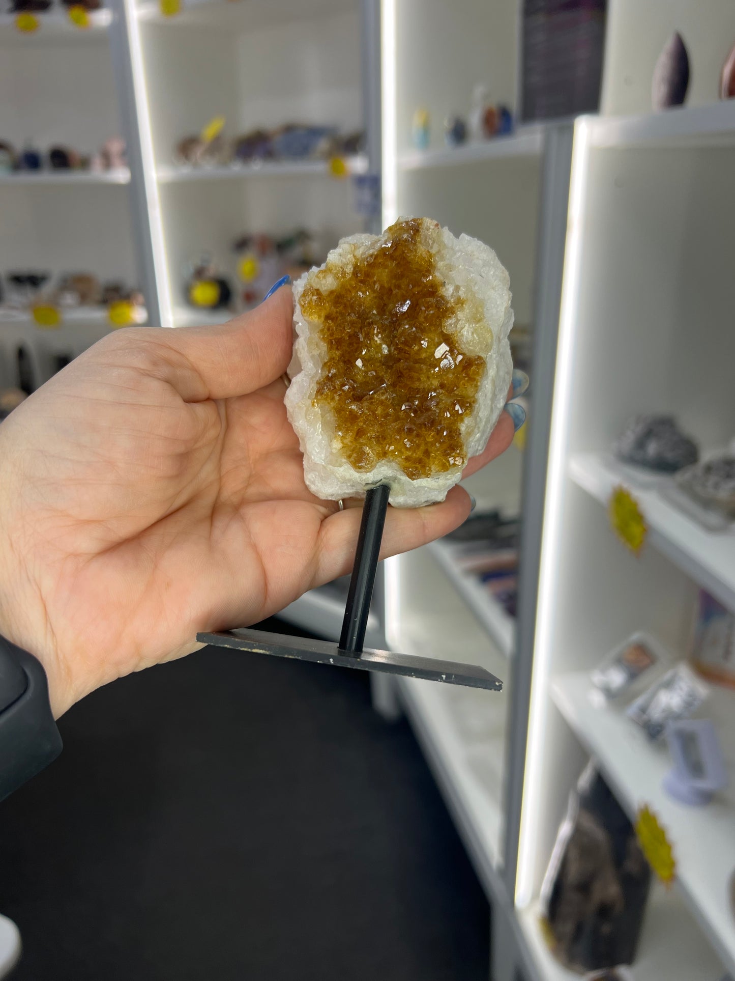 Citrine Cluster Specimen on Stand